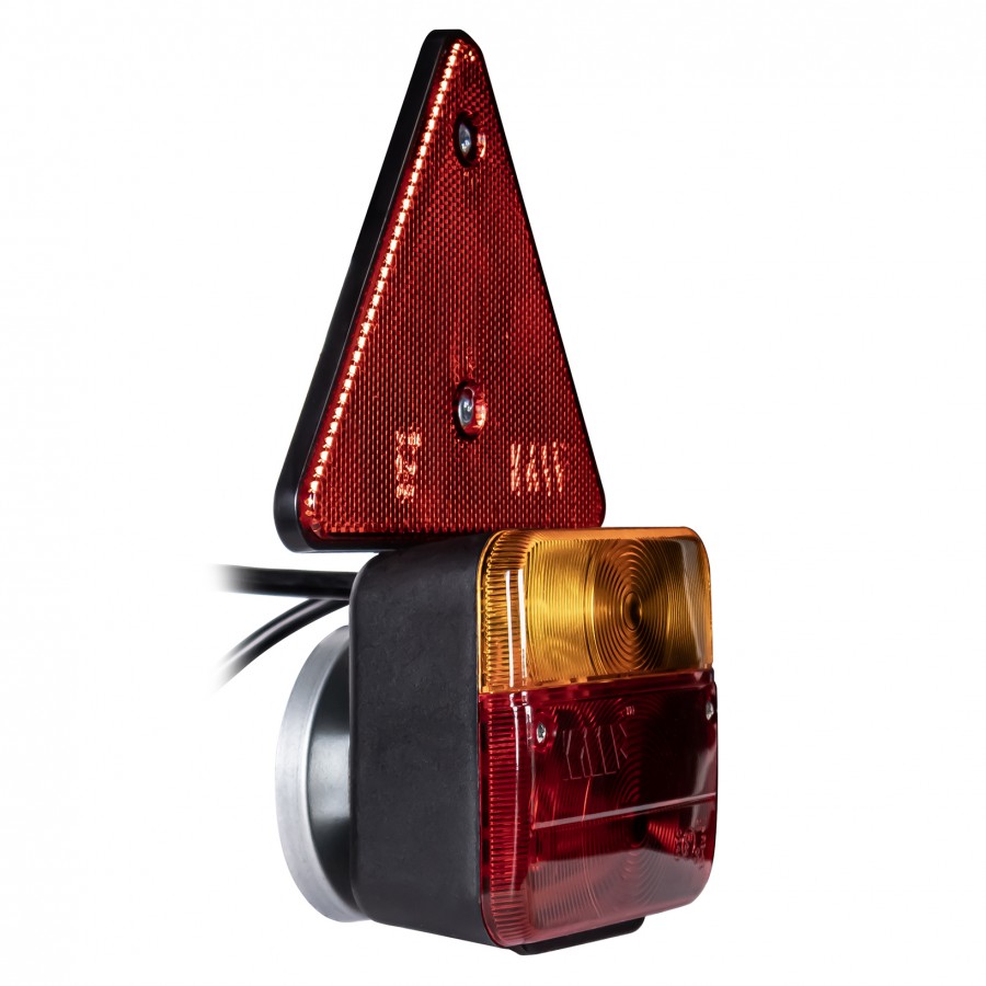 KAMAR Magnetic LED Taillight Set, 7.5 m, 12/24 V, with Triangular Reflectors for Trailers and Equipment
