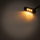 KAMAR L1318 3LED sānu gabarītlukturis, 0,4/0,8W, 12/24V, IP67, tumši tonēts korpuss, oranža gaisma, 30cm kabelis, R10/R148, 2 gadu garantija