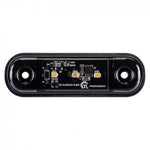 KAMAR L1318 3LED sānu gabarītlukturis, 0,4/0,8W, 12/24V, IP67, tumši tonēts korpuss, oranža gaisma, 30cm kabelis, R10/R148, 2 gadu garantija