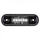 KAMAR L1320 6LED priekšējais gabarītlukturis, 1W, 12/24V, IP67, tumši tonēta lēca, balta gaisma, PC polikarbonāts, 30cm kabelis, R10/R148, 2 gadu garantija