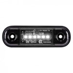 KAMAR L1320 6LED priekšējais gabarītlukturis, 1W, 12/24V, IP67, tumši tonēta lēca, balta gaisma, PC polikarbonāts, 30cm kabelis, R10/R148, 2 gadu garantija