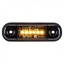 KAMAR L1321 6LED sānu gabarītlukturis, 1W, 12/24V, IP67, tumši tonēta lēca, oranža gaisma, PC polikarbonāts, 30cm kabelis, R10/R148, 2 gadu garantija