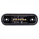 KAMAR L1321 6LED sānu gabarītlukturis, 1W, 12/24V, IP67, tumši tonēta lēca, oranža gaisma, PC polikarbonāts, 30cm kabelis, R10/R148, 2 gadu garantija