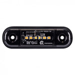 KAMAR L1321 6LED sānu gabarītlukturis, 1W, 12/24V, IP67, tumši tonēta lēca, oranža gaisma, PC polikarbonāts, 30cm kabelis, R10/R148, 2 gadu garantija