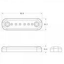 KAMAR L1322 6LED aizmugurējais gabarītlukturis, 1W, 12/24V, IP67, tumši tonēta lēca, sarkana gaisma, PC polikarbonāts, 30cm kabelis, R10/R148, 2 gadu garantija