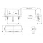 HORPOL LTD 665 LED numura zīmes apgaismojuma lukturis, 3LED, 0,25/0,5W, 12/24V, 93x38,7x30mm, universāls stiprinājums, 50cm kabelis, 2 gadu garantija