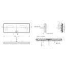 KAMAR LED aizmugures lampa L1859 kreisā 12/24 V ar 96 LED, trīsstūra atstarotāju, miglas un atpakaļgaitas gaismu