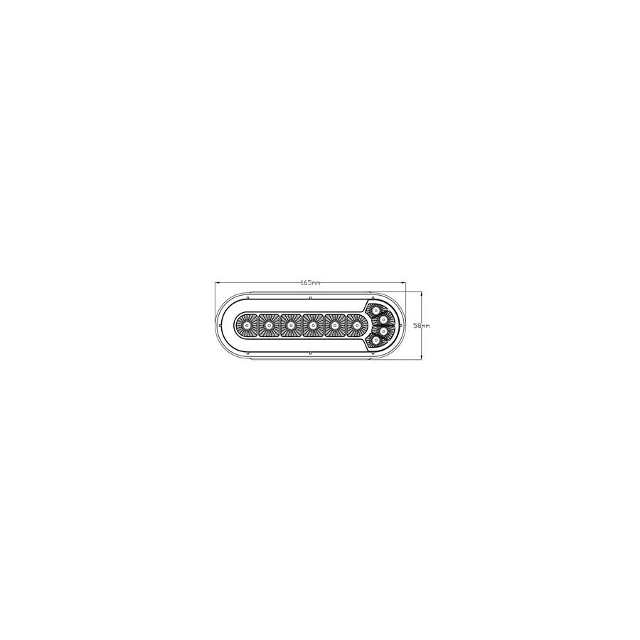 KAMAR Ovāls LED aizmugures lukturis TL Small 12–24V