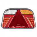 KAMAR TL 5-FUN LED aizmugurējais kombinētais lukturis, labais, 82LED, 12/24V, 7 funkcijas, trijstūra atstarotājs, IP67, 260x150x70mm, 25cm kabelis, ECE homologācija, 2 gadu garantija