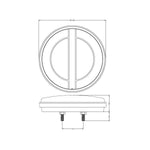 KAMAR L1884 45 LED aizmugurējais lukturis, labais, 12/24V