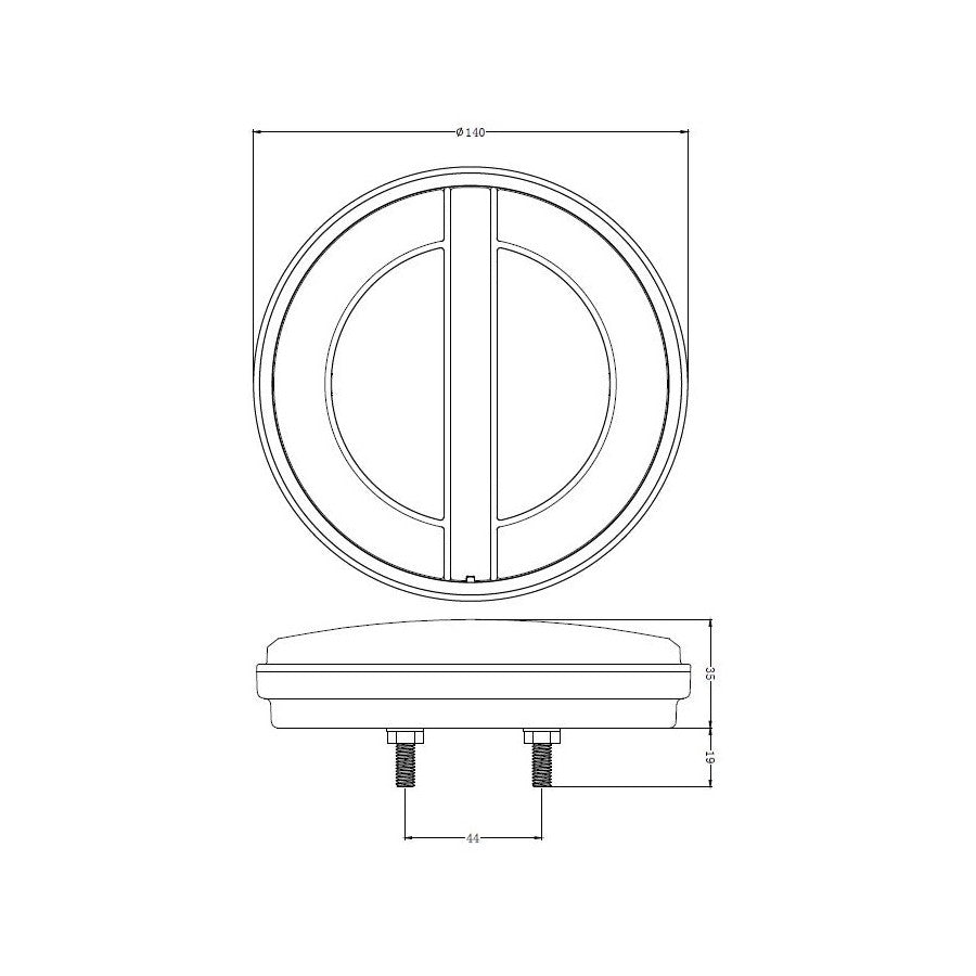 KAMAR L1884 45 LED aizmugurējais lukturis, labais, 12/24V