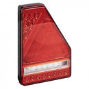 KAMAR L1908 LED aizmugurējais kombinētais lukturis, labais, 45LED, 12/24V, 5 gaismas funkcijas ar trijstūra atstarotāju, IP67, 218x145x35mm, 30cm kabelis, ECE homologācija, 2 gadu garantija
