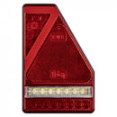 KAMAR L1908 LED aizmugurējais kombinētais lukturis, labais, 45LED, 12/24V, 5 gaismas funkcijas ar trijstūra atstarotāju, IP67, 218x145x35mm, 30cm kabelis, ECE homologācija, 2 gadu garantija