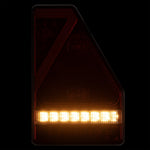 KAMAR L1908 LED aizmugurējais kombinētais lukturis, labais, 45LED, 12/24V, 5 gaismas funkcijas ar trijstūra atstarotāju, IP67, 218x145x35mm, 30cm kabelis, ECE homologācija, 2 gadu garantija