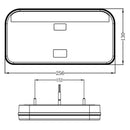 KAMAR L1911 5-FUN LED aizmugurējais kombinētais lukturis, kreisais, 61LED, 12/24V, 7 funkcijas, trijstūra atstarotājs, numura zīmes apgaismojums, IP67, 256x130mm, 30cm kabelis, ECE homologācija, 2 gadu garantija