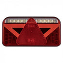 KAMAR L1912 5-FUN LED aizmugurējais kombinētais lukturis, labais, 61LED, 12/24V, 7 funkcijas, trijstūra atstarotājs, numura zīmes apgaismojums, IP67, 256x130mm, 30cm kabelis, ECE homologācija, 2 gadu garantija
