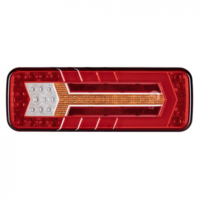 KAMAR LED aizmugures lampa L1913 12/24 V ar dinamisko pagrieziena rādītāju, miglas un atpakaļgaitas gaismu