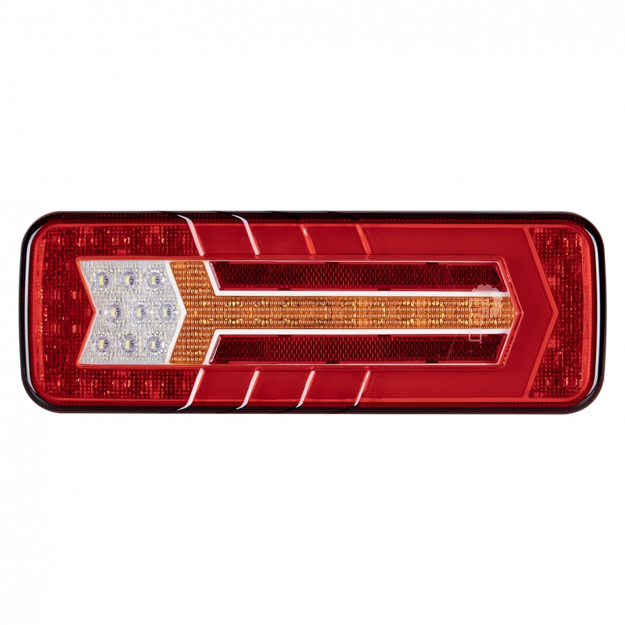 KAMAR LED Taillight L1913 12/24 V with Dynamic Turn Signal, Fog Light, and Reverse Light