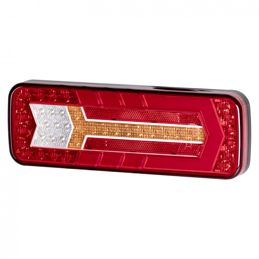 KAMAR LED Taillight L1913 12/24 V with Dynamic Turn Signal, Fog Light, and Reverse Light