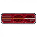KAMAR LED neon aizmugures lampa 12/24 V ar dinamisko pagrieziena rādītāju un daudzfunkciju apgaismojumu