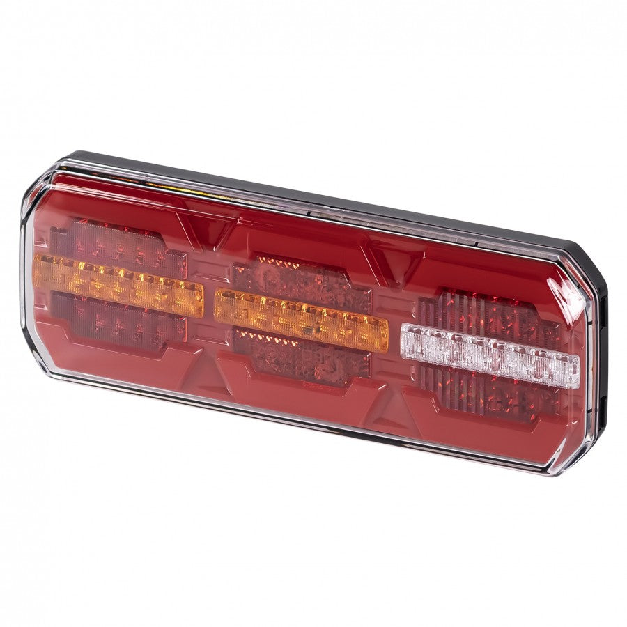 KAMAR LED neon aizmugures lampa 12/24 V ar dinamisko pagrieziena rādītāju un daudzfunkciju apgaismojumu