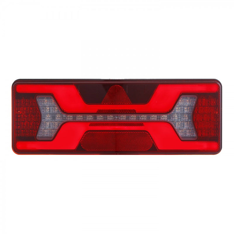 KAMAR KMR7 LED aizmugures lampa L1956 labā 12/24 V ar 140 LED, trīsstūra atstarotāju, miglas un atpakaļgaitas gaismu