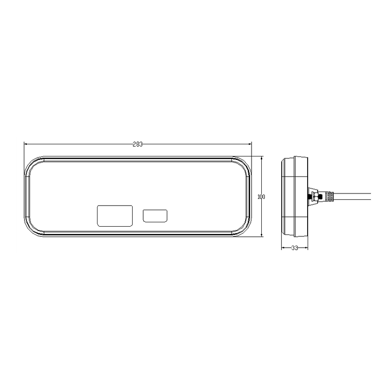 KAMAR L1960 labais LED aizmugurējais kombinētais lukturis, 12/24V, dinamiskais pagrieziena rādītājs, 6 funkcijas, 250x140mm, ECE R3/R10/R148, 2 gadu garantija