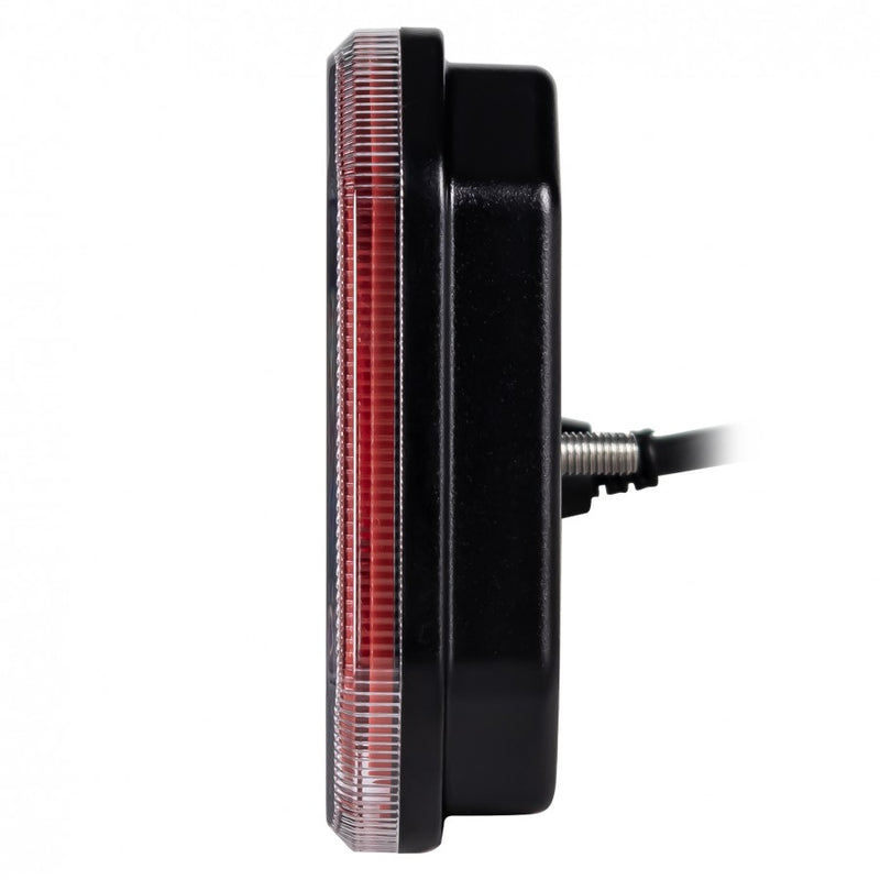 KAMAR L1961 kreisais LED aizmugurējais kombinētais lukturis ar atstarotāju, 82 LED, 12/24V, 6 funkcijas, dinamiskais pagrieziena rādītājs, 350x131mm, ECE R3/R10/R148, 2 gadu garantija