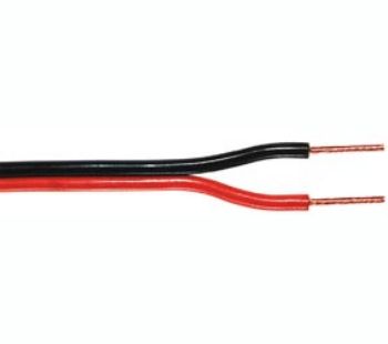 Acoustic wire, 2x1.5 mm², black/red (copper)