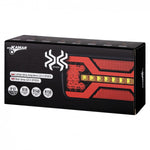 KAMAR X-SPIDER LED aizmugures lampa L2424 12/24 V IP67 ar miglas gaismu, pagrieziena rādītāju un 69 LED