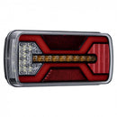 KAMAR X-SPIDER LED aizmugures lampa L2425 COF 10–30 V IP67 ar atpakaļgaitas gaismu un 69 LED