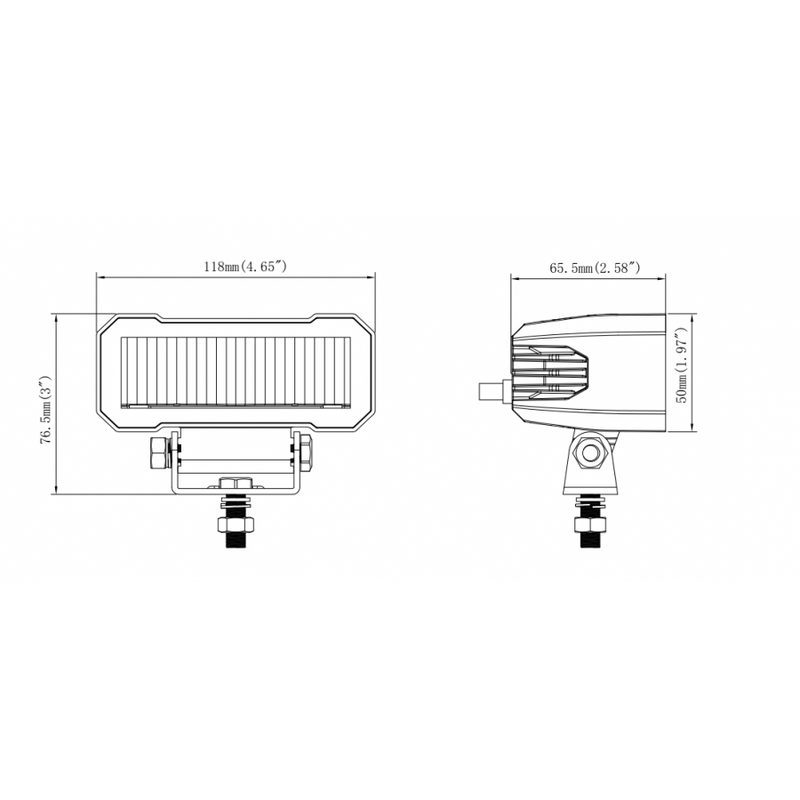 KAMAR LED tālās gaismas lampa L3420 24 W 1750 lm 12/24 V IP67 kravas automašīnām un tehnikai