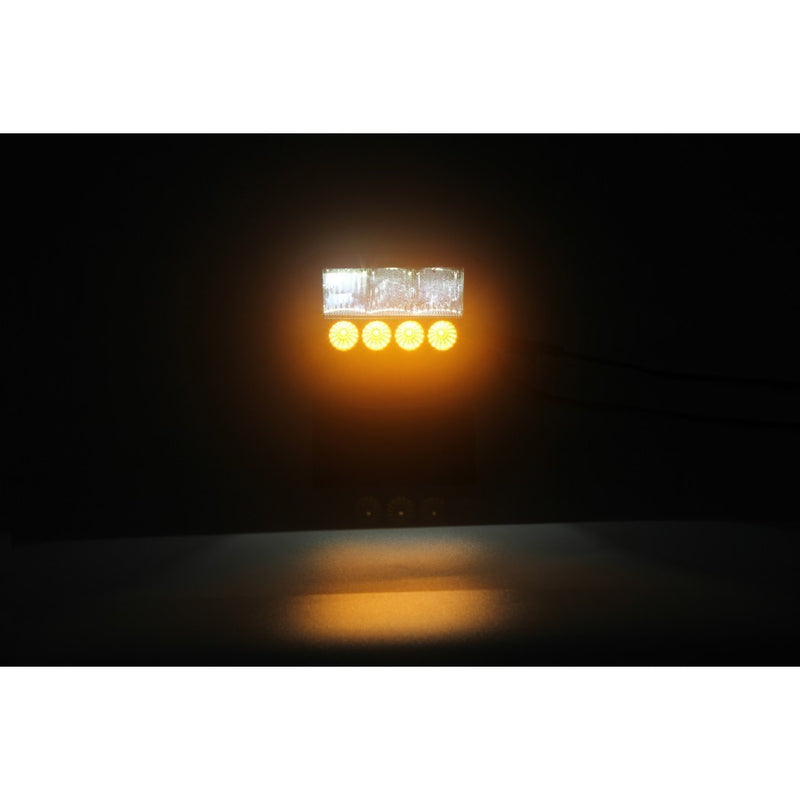 KAMAR LED tālās gaismas lukturis L3432 ar oranžu stroboskopa funkciju, 12/24 V, 1600 lm, IP67