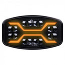 54W LED tālās gaismas lukturis KAMAR X-SPIDER L3436 ar baltu pozīcijas gaismu un dzintarkrāsas stroboskopu, 72 LED, 12/24V, IP6K9K, 245x159x90,65mm, 2 gadu garantija