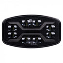 54W LED tālās gaismas lukturis KAMAR X-SPIDER L3436 ar baltu pozīcijas gaismu un dzintarkrāsas stroboskopu, 72 LED, 12/24V, IP6K9K, 245x159x90,65mm, 2 gadu garantija