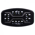 54W LED tālās gaismas lukturis KAMAR X-SPIDER L3436 ar baltu pozīcijas gaismu un dzintarkrāsas stroboskopu, 72 LED, 12/24V, IP6K9K, 245x159x90,65mm, 2 gadu garantija