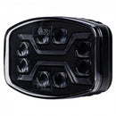 54W LED tālās gaismas lukturis KAMAR X-SPIDER L3436 ar baltu pozīcijas gaismu un dzintarkrāsas stroboskopu, 72 LED, 12/24V, IP6K9K, 245x159x90,65mm, 2 gadu garantija