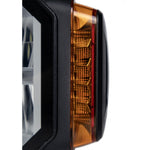 LED headlight with heated lens, 48 LEDs, 12/24 V