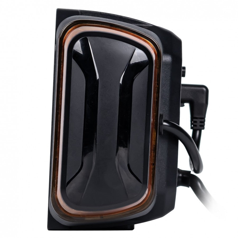 LED headlight with heated lens, 48 LEDs, 12/24 V