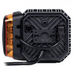 LED headlight with heated lens, 48 LEDs, 12/24 V