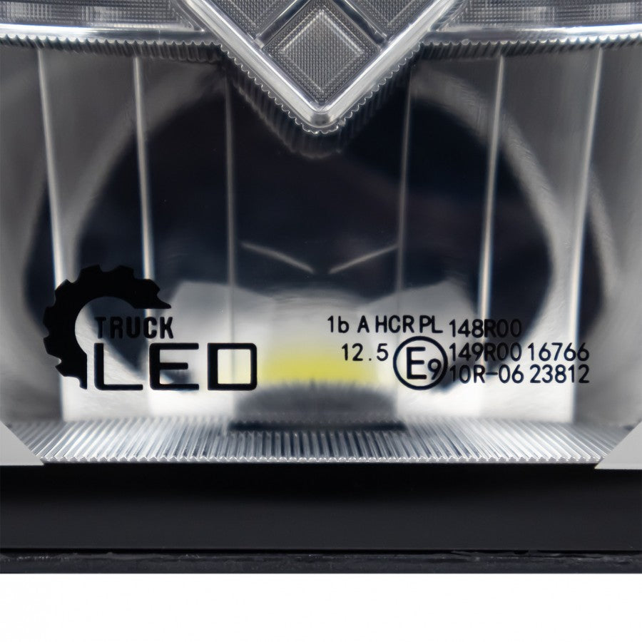 LED priekšējais lukturis ar miglas gaismu un apsildāmu stiklu, 51 LED, 12/24 V