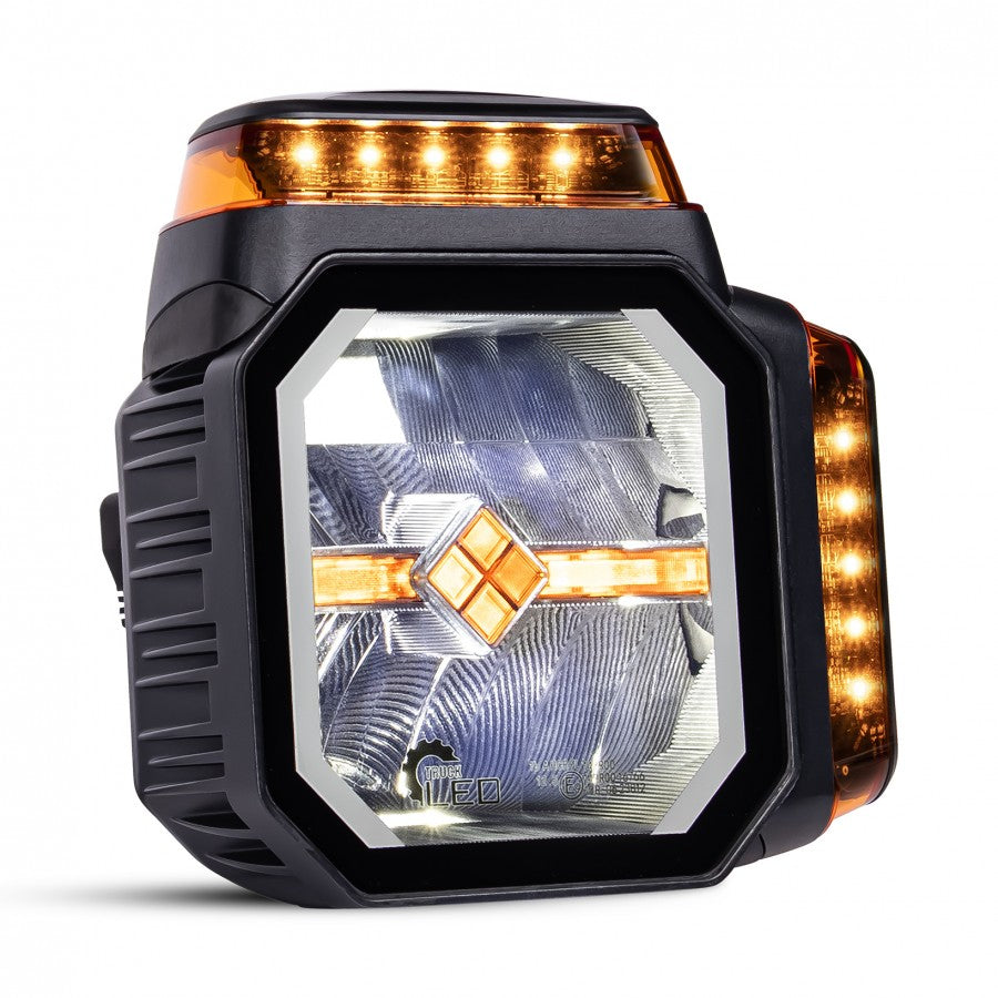 LED priekšējais lukturis ar stroboskopa funkciju un apsildāmu stiklu, 81 LED, 12/24 V