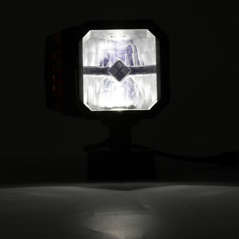 LED priekšējais lukturis ar stroboskopa funkciju un apsildāmu stiklu, 81 LED, 12/24 V