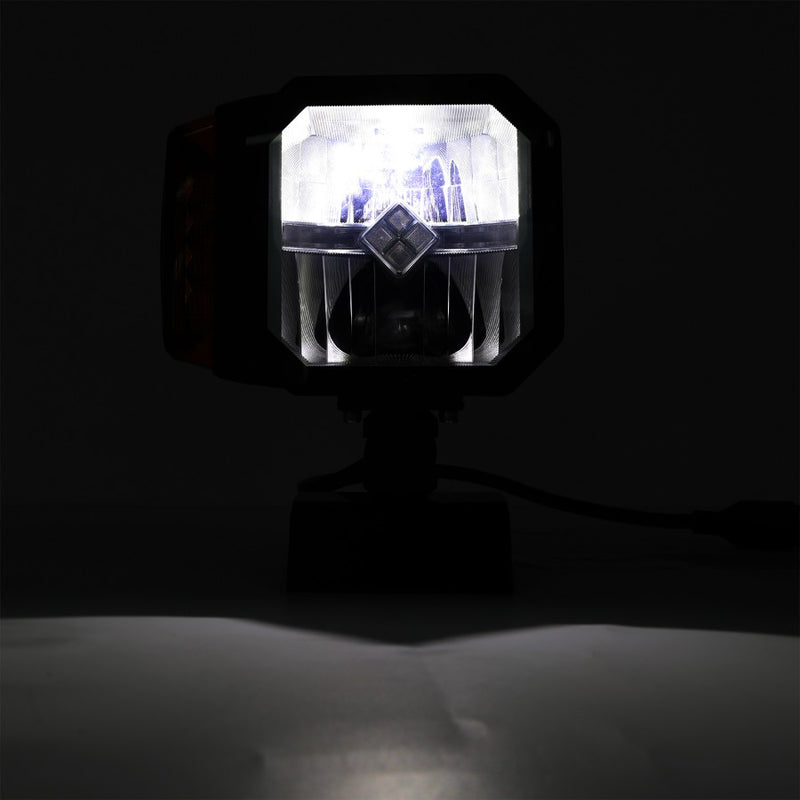LED priekšējais lukturis ar stroboskopa funkciju un apsildāmu stiklu, 81 LED, 12/24 V