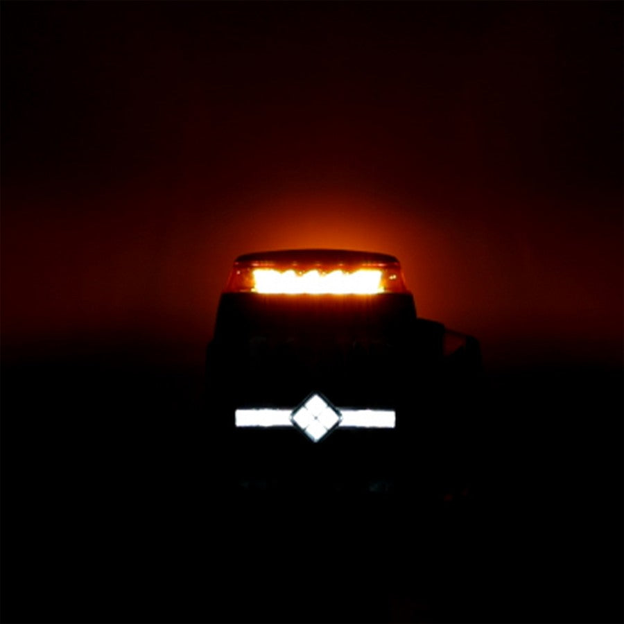 LED priekšējais lukturis ar stroboskopa funkciju un apsildāmu stiklu, 81 LED, 12/24 V