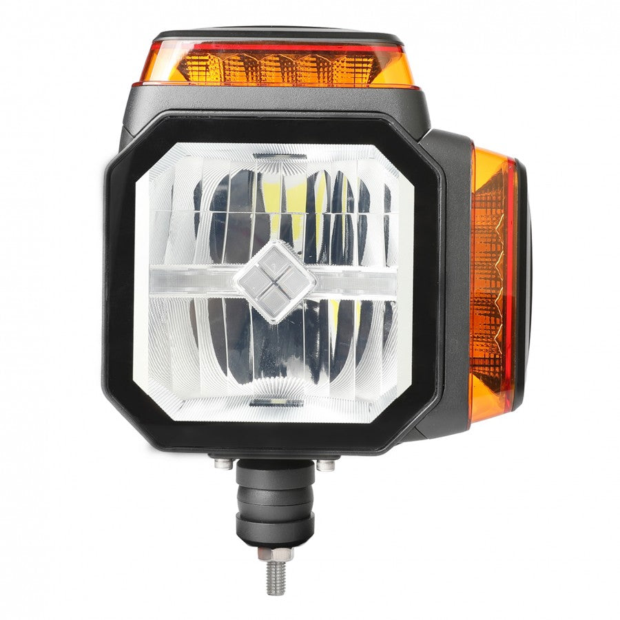 LED priekšējais lukturis ar stroboskopa funkciju un apsildāmu stiklu, 81 LED, 12/24 V