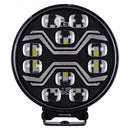 KAMAR X-SPIDER TOXIC L3440 LED tālās gaismas lukturis ar balto pozīcijas un oranžo brīdinājuma gaismu, 80/3/14W, 12/24V, 10+42LED, IP6K9K/IP6K8, 2,5m kabelis, ECE R10/R65/R148/R149, 2 gadu garantija