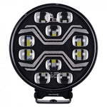 KAMAR X-SPIDER TOXIC L3440 LED tālās gaismas lukturis ar balto pozīcijas un oranžo brīdinājuma gaismu, 80/3/14W, 12/24V, 10+42LED, IP6K9K/IP6K8, 2,5m kabelis, ECE R10/R65/R148/R149, 2 gadu garantija