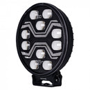 KAMAR X-SPIDER TOXIC L3440 LED tālās gaismas lukturis ar balto pozīcijas un oranžo brīdinājuma gaismu, 80/3/14W, 12/24V, 10+42LED, IP6K9K/IP6K8, 2,5m kabelis, ECE R10/R65/R148/R149, 2 gadu garantija
