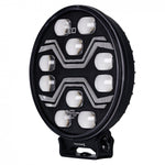 KAMAR X-SPIDER TOXIC L3440 LED tālās gaismas lukturis ar balto pozīcijas un oranžo brīdinājuma gaismu, 80/3/14W, 12/24V, 10+42LED, IP6K9K/IP6K8, 2,5m kabelis, ECE R10/R65/R148/R149, 2 gadu garantija